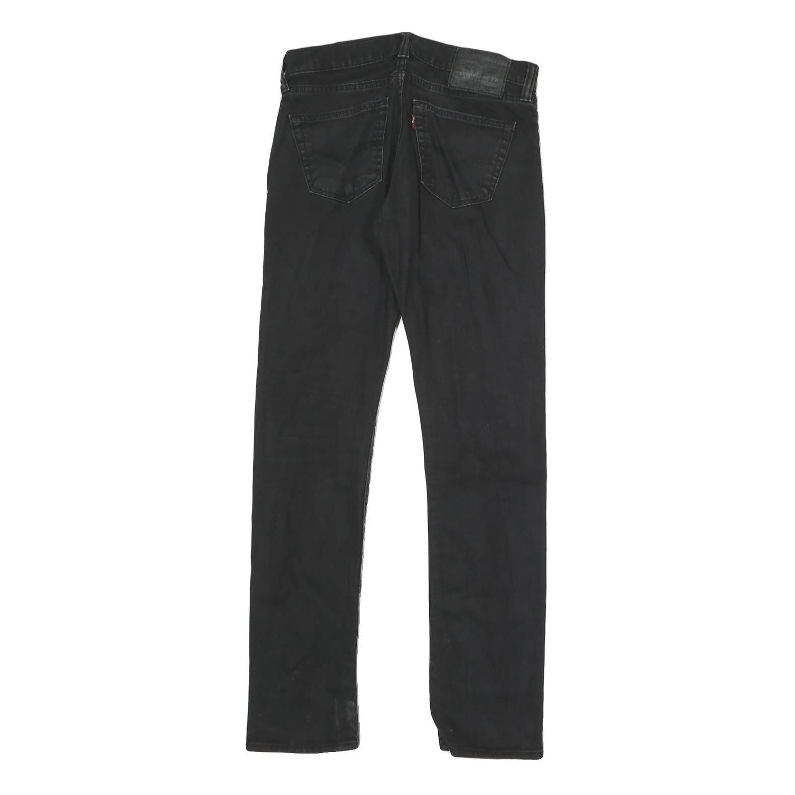 LEVI'S Mens Black Slim Slim Straight Denim Jeans W28 L29 Classic Cotton Blend