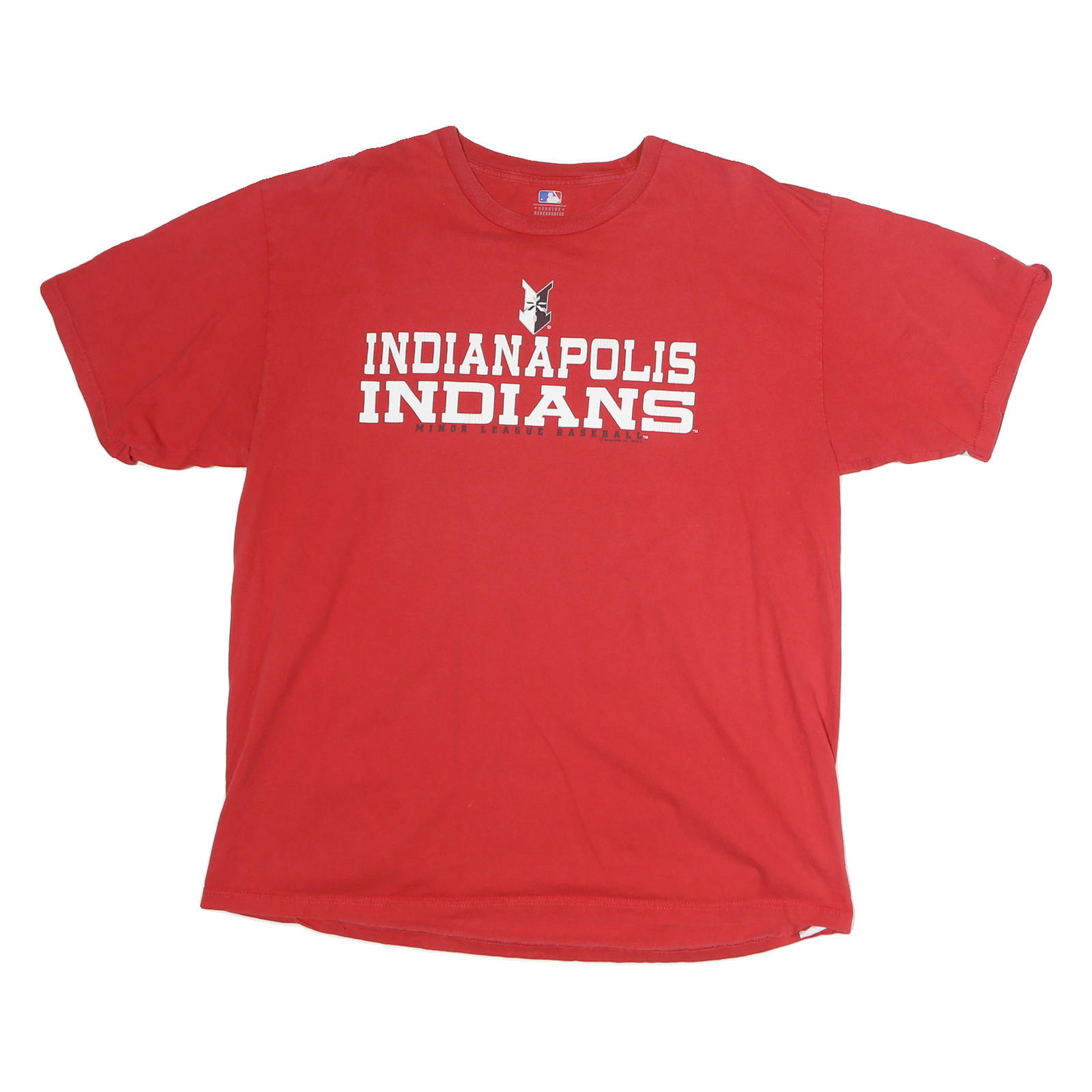 GENUINE MERCHANDISE Mens Red Indianapolis Indians Graphic T-Shirt XL Short
