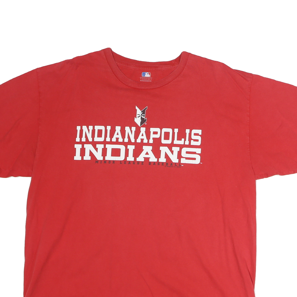GENUINE MERCHANDISE Mens Red Indianapolis Indians Graphic T-Shirt XL Short