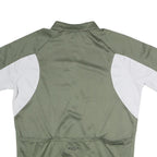 IXS Mens Green & White Cycling T-Shirt 2XL Short Sleeve 1/4 Zip Sport Jersey