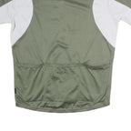 IXS Mens Green & White Cycling T-Shirt 2XL Short Sleeve 1/4 Zip Sport Jersey