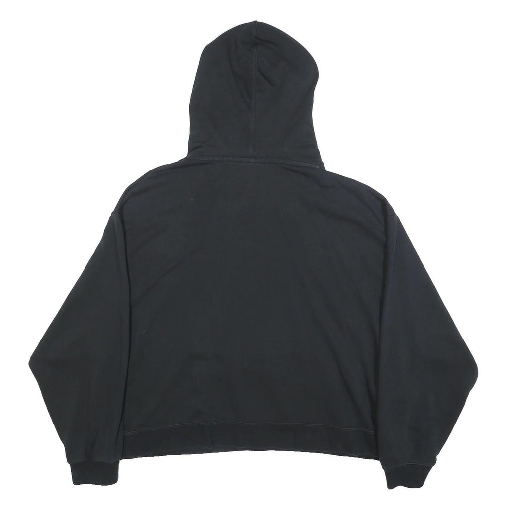 NIKE Womens Black Hoodie XL Cotton Blend Pullover Cropped Style