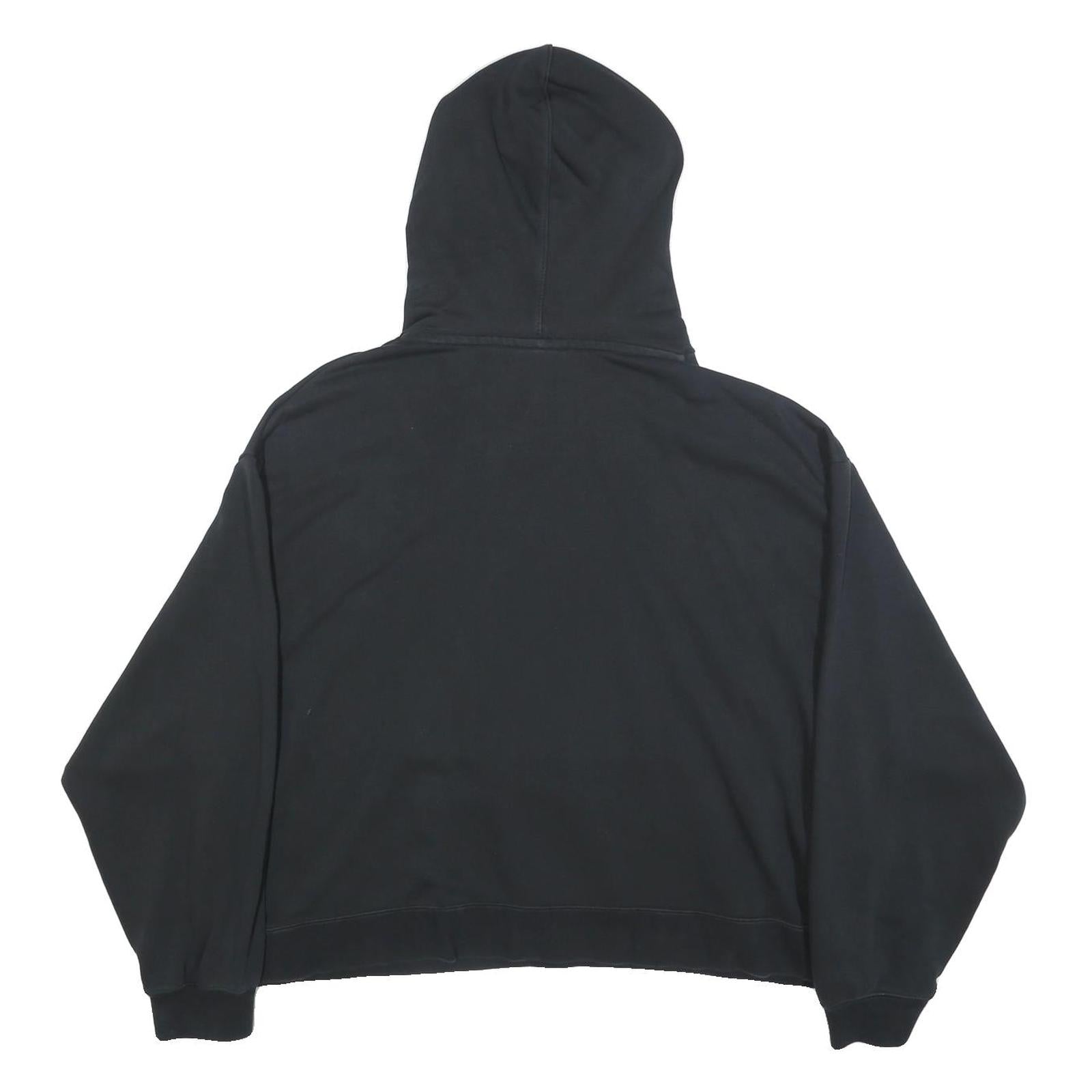 NIKE Womens Black Hoodie XL Cotton Blend Pullover Cropped Style