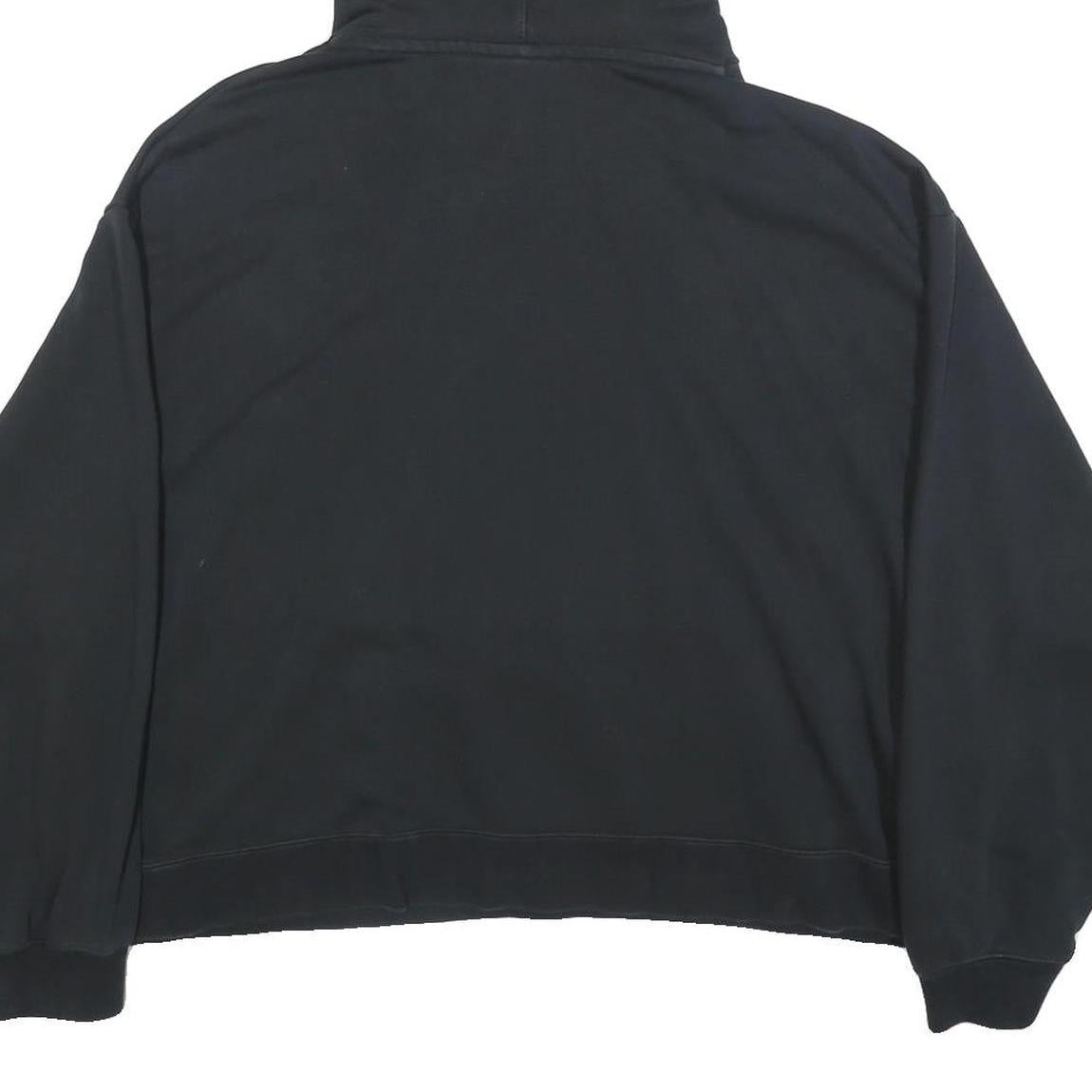 NIKE Womens Black Hoodie XL Cotton Blend Pullover Cropped Style