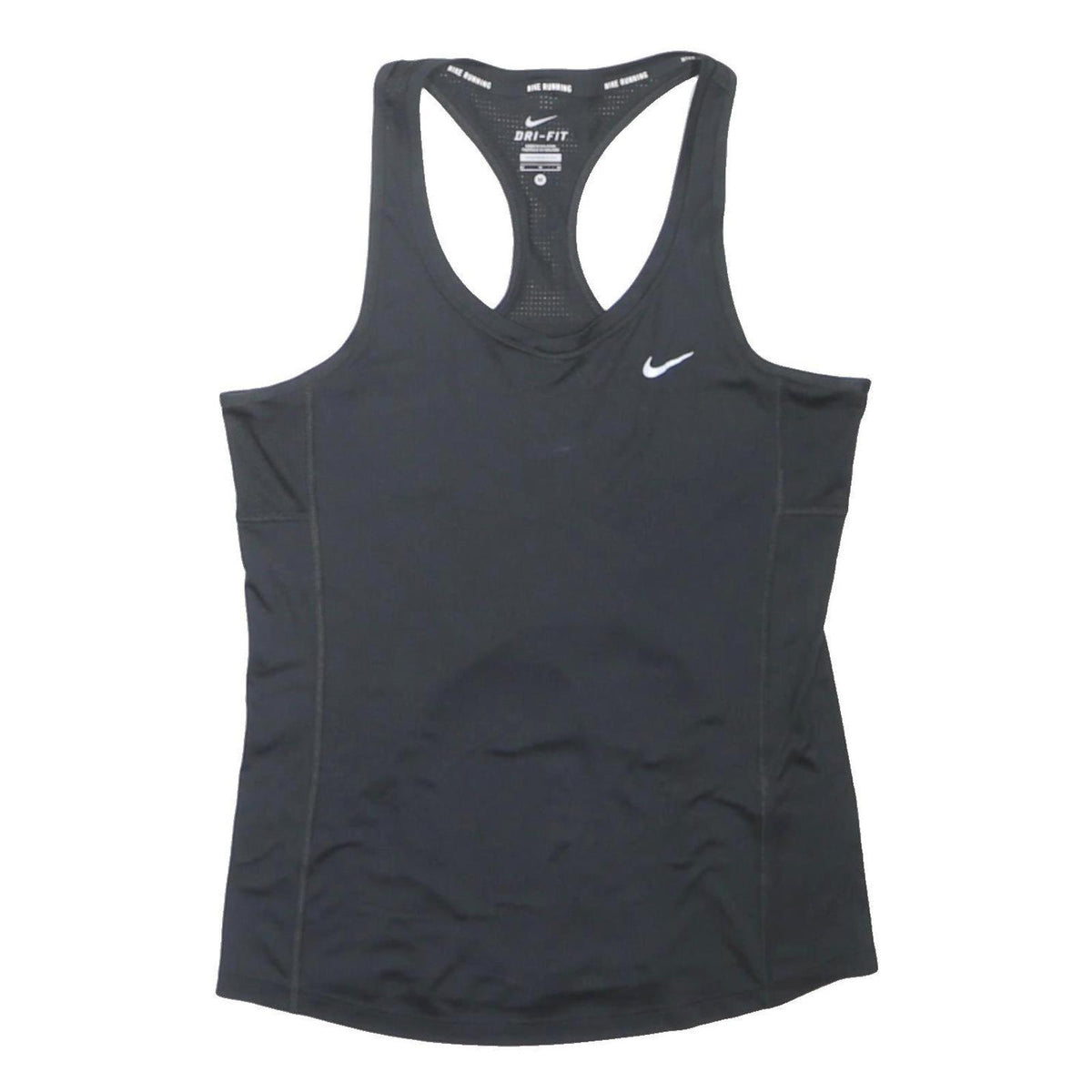 NIKE RUNNING Womens Black Sports Vest Sleeveless Racer Back M Dri-Fit