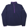 BERGHAUS Womens Navy Blue Polyester Blend Plain 1/4 Zip Jumper UK 12 Outdoor