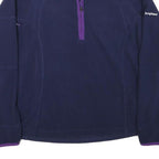 BERGHAUS Womens Navy Blue Polyester Blend Plain 1/4 Zip Jumper UK 12 Outdoor