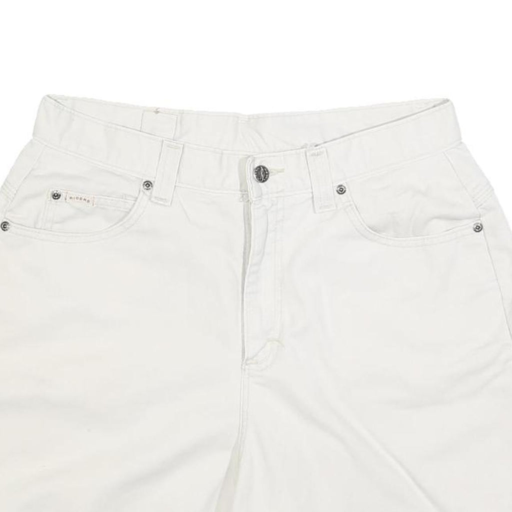 RIDERS Womens White Casual Shorts M W32 Cotton Blend Comfort Fit
