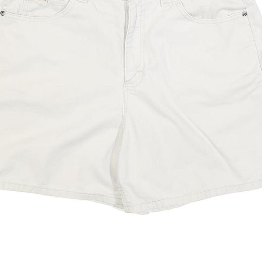 RIDERS Womens White Casual Shorts M W32 Cotton Blend Comfort Fit