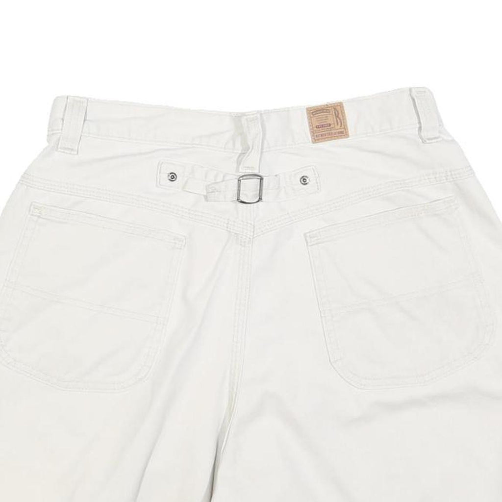 RIDERS Womens White Casual Shorts M W32 Cotton Blend Comfort Fit