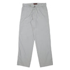 MJD Mens Cotton Blend Light Grey Regular Trousers W30 L31 Casual Zip Closure