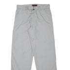 MJD Mens Cotton Blend Light Grey Regular Trousers W30 L31 Casual Zip Closure