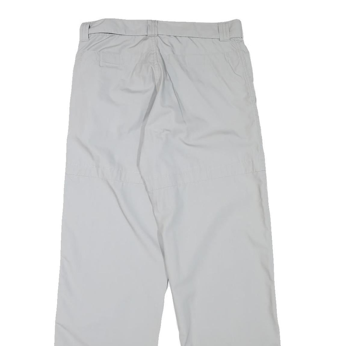 MJD Mens Cotton Blend Light Grey Regular Trousers W30 L31 Casual Zip Closure