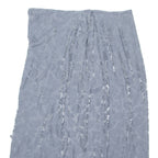 Womens Wrap Skirt Grey Long Floral L