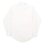 BAYMART Mens White Plain Shirt M Casual Button Down Cotton Blend Classic