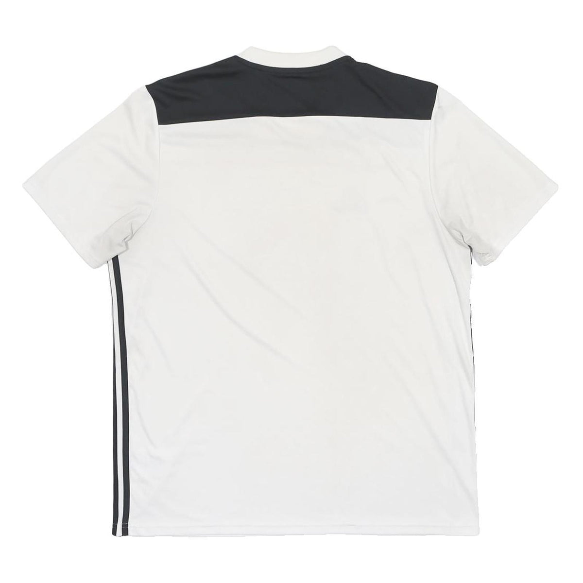 ADIDAS Mens White & Black Sports T-Shirt XL Short Sleeve V-Neck Polyester