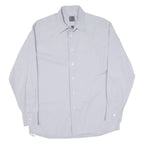 CALVIN KLEIN Mens Plain Shirt Grey Long Sleeve L