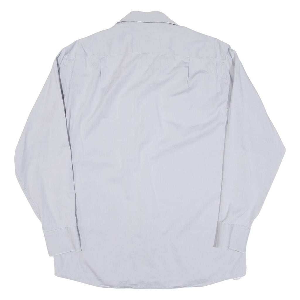 CALVIN KLEIN Mens Plain Shirt Grey Long Sleeve L
