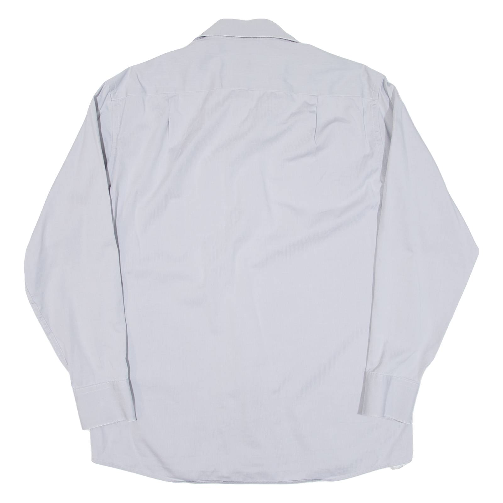 CALVIN KLEIN Mens Plain Shirt Grey Long Sleeve L