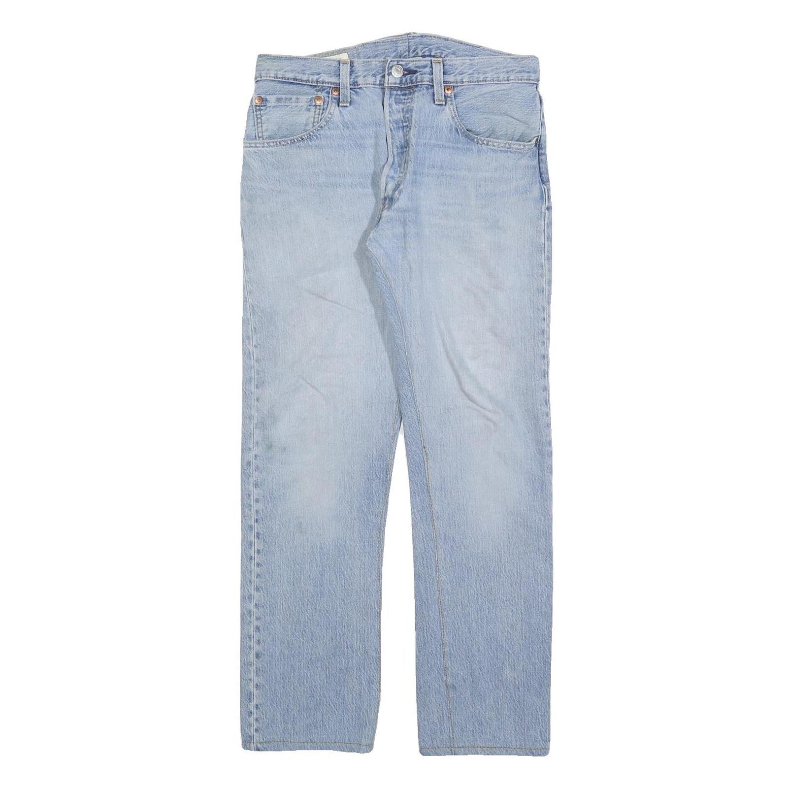 LEVI'S 501 Big E Mens Jeans Blue Regular Straight Denim Light W32 L27 Classic