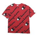 CHAMPION Mens Red Graphic T-Shirt M Short Sleeve Crew Neck Cotton Blend