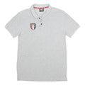 UMBRO Mens Grey Cotton Short Sleeve Polo Shirt S Logo Badge Casual Sportswear