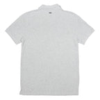 UMBRO Mens Grey Cotton Short Sleeve Polo Shirt S Logo Badge Casual Sportswear