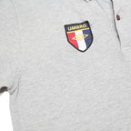UMBRO Mens Grey Cotton Short Sleeve Polo Shirt S Logo Badge Casual Sportswear