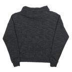 REEBOK Womens Black Pullover Sweatshirt S Cotton Crew Neck Casual Sportswear