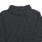 REEBOK Womens Black Pullover Sweatshirt S Cotton Crew Neck Casual Sportswear