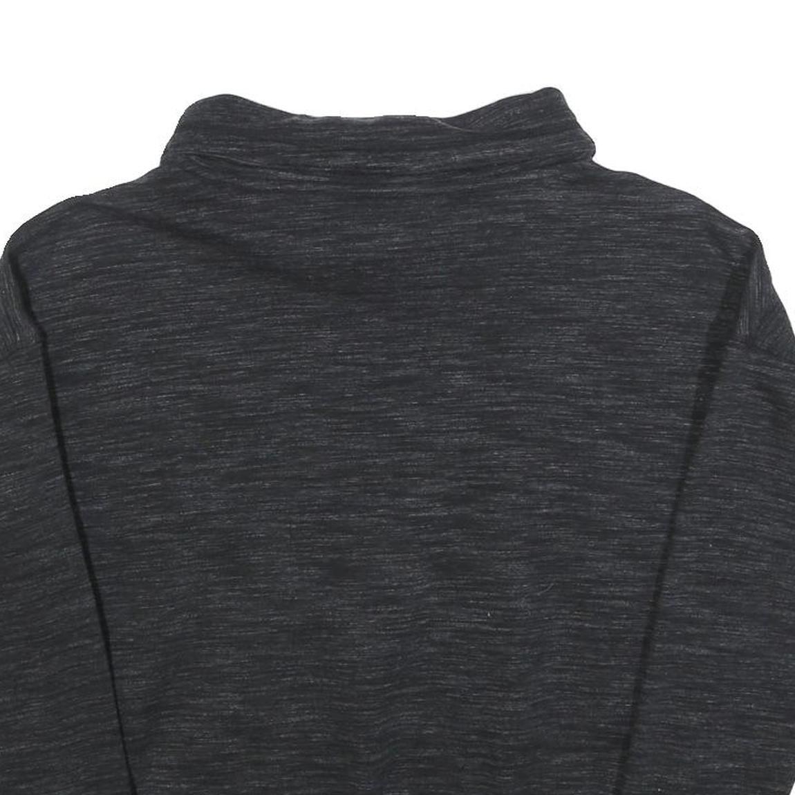 REEBOK Womens Black Pullover Sweatshirt S Cotton Crew Neck Casual Sportswear