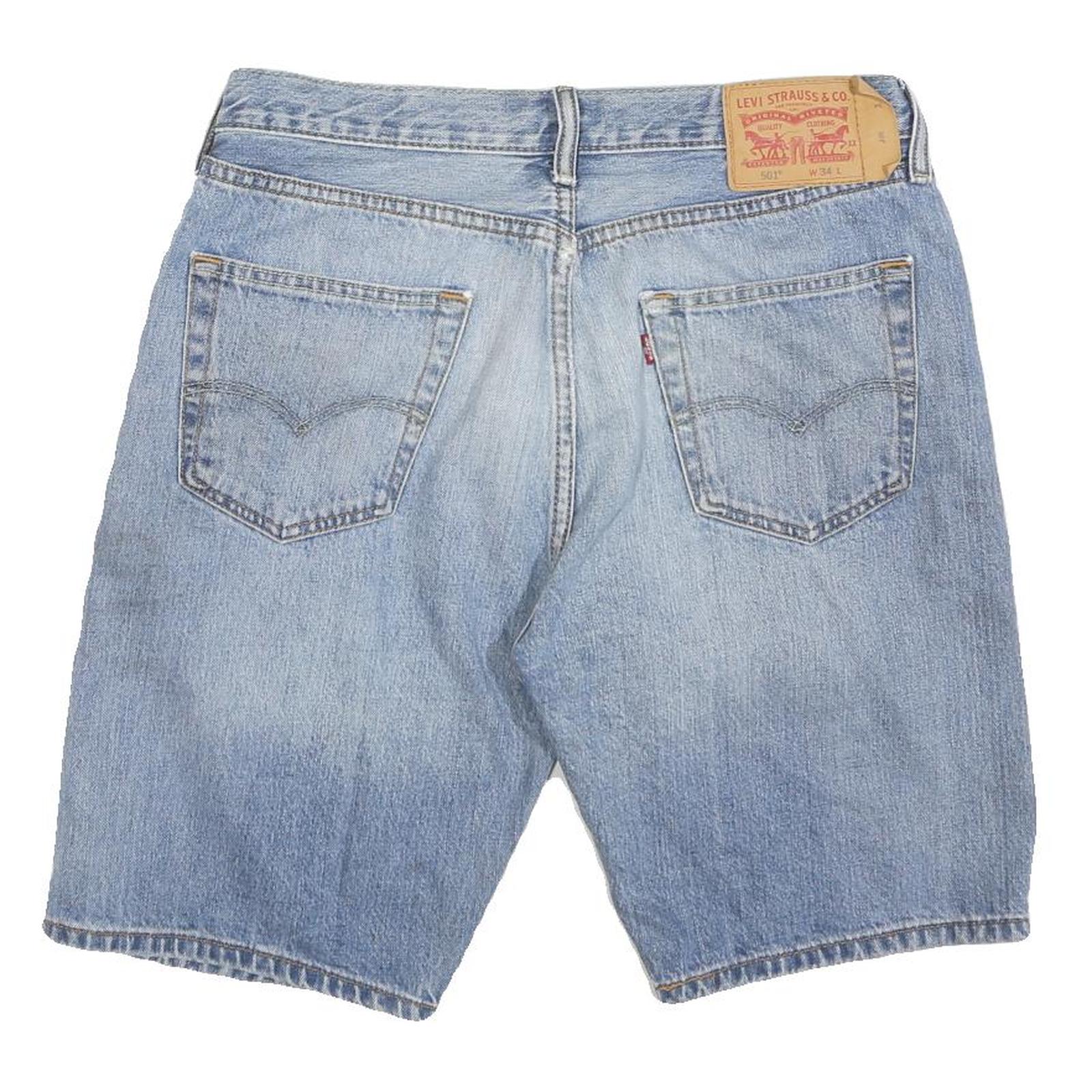 LEVI'S Womens Denim Blue Shorts L W34 Classic Fit Jean Style