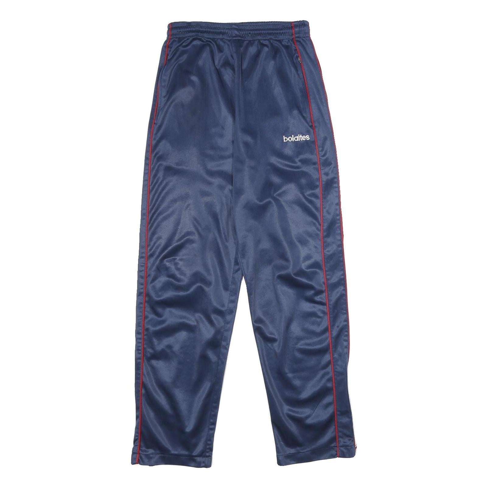 BOLAITES Mens Joggers Navy Blue & Red Slim Tapered S W24 L30 Sport Casual