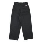 RED KAP Mens Black Cotton Blend Regular Straight Trousers W28 L25 Workwear