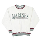 SOFFE Mens White Marines Uncommon Valor Crew Neck M Cotton Sweatshirt