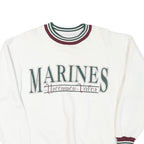 SOFFE Mens White Marines Uncommon Valor Crew Neck M Cotton Sweatshirt