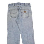 CARHARTT Mens Regular Fit Blue Denim Jeans W32 L30 Classic Zip Closure Sturdy