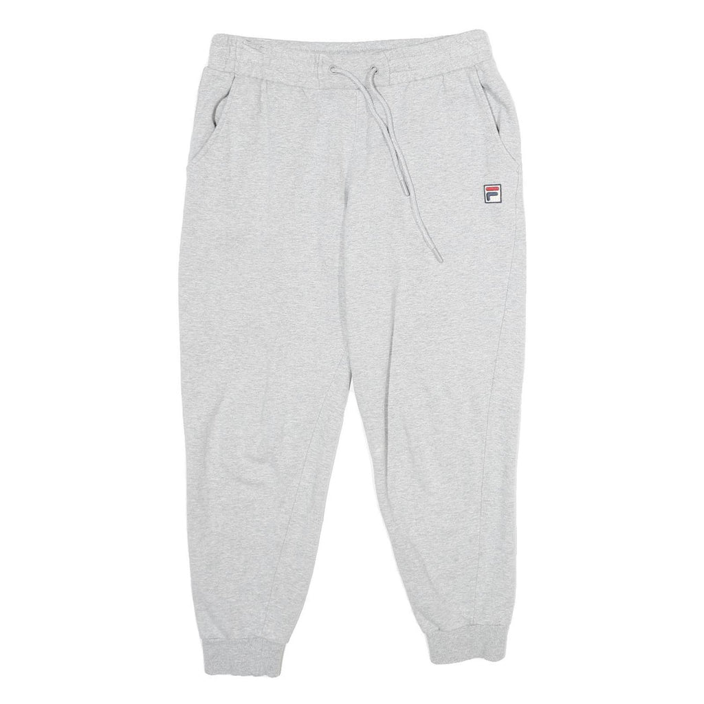 FILA Mens Joggers Grey S W30 L25 Slim Tapered Cotton Blend Casual Track Pants
