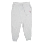 FILA Mens Joggers Grey S W30 L25 Slim Tapered Cotton Blend Casual Track Pants