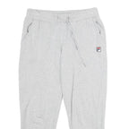 FILA Mens Joggers Grey S W30 L25 Slim Tapered Cotton Blend Casual Track Pants