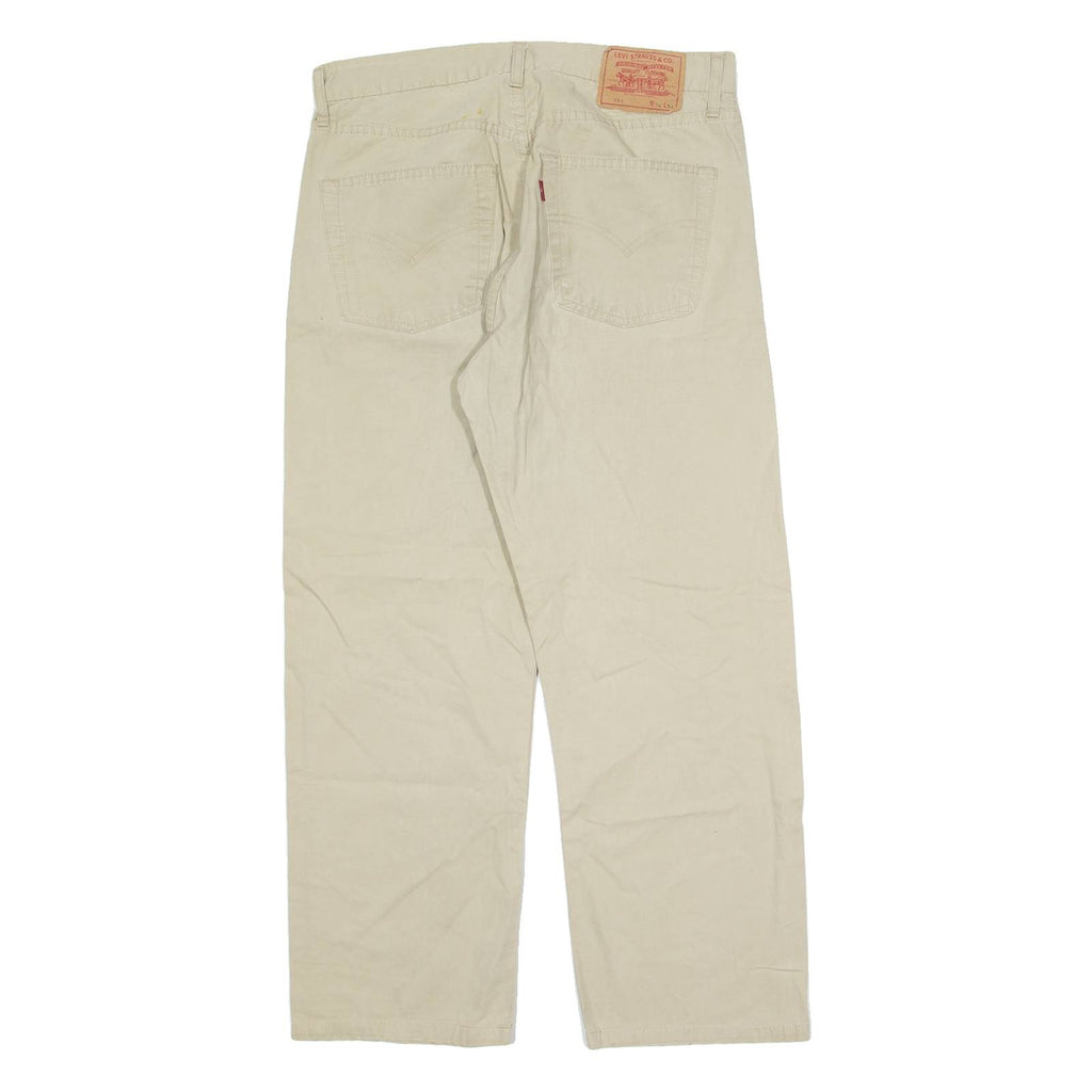 LEVI'S 551 Mens Trousers Beige Regular Straight W34 L26