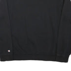 CHAMPION Mens Black Crew Neck S Sweatshirt Cotton Blend Logo Embroidered
