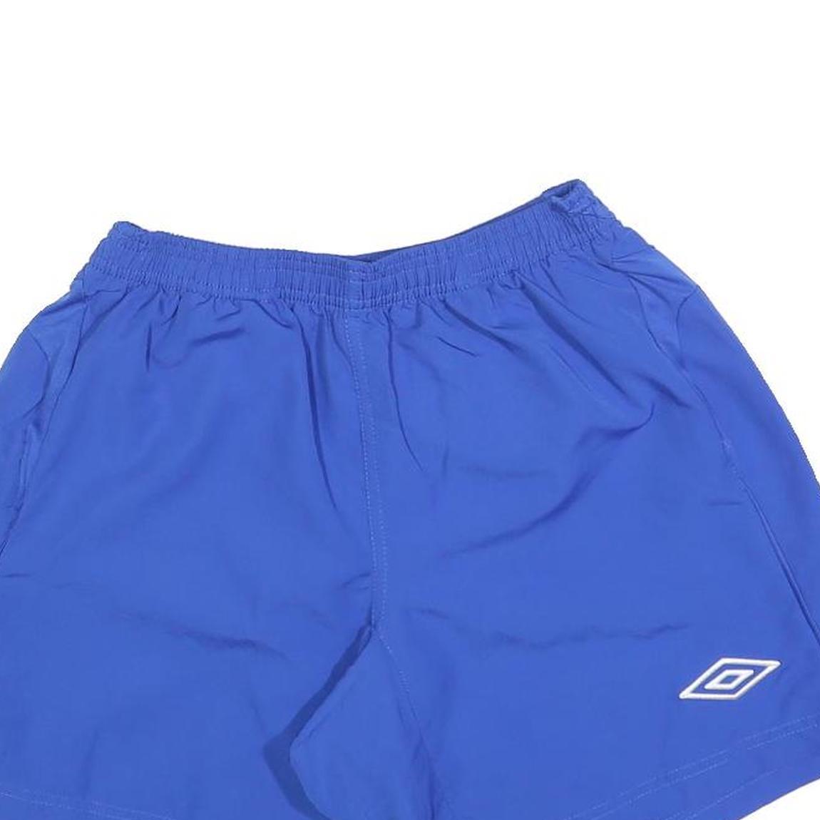 UMBRO Mens Blue Sports Casual Polyester Shorts S W26 Elastic Waistband
