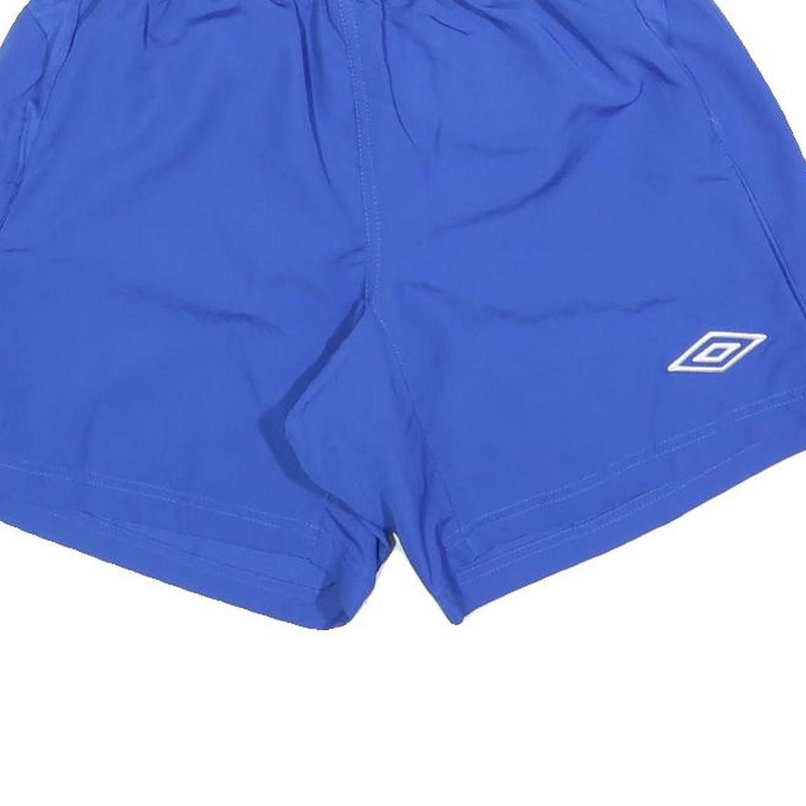 UMBRO Mens Blue Sports Casual Polyester Shorts S W26 Elastic Waistband