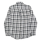CHAPS Mens Black & Grey Check Shirt S Button Down Cotton Blend Casual
