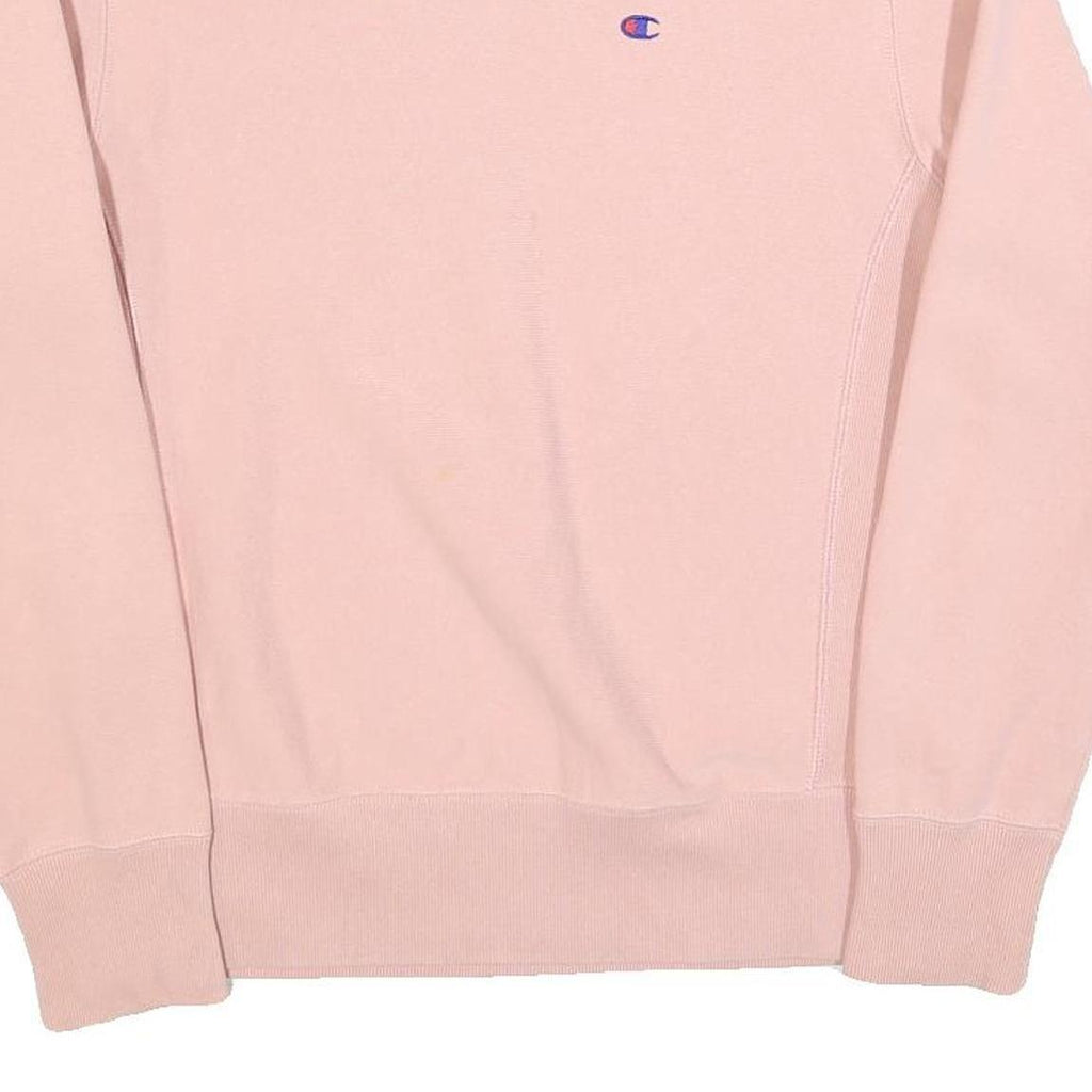 CHAMPION REVERSE WEAVE Womens Pink Cotton Blend Crew Neck Sweatshirt S Classic