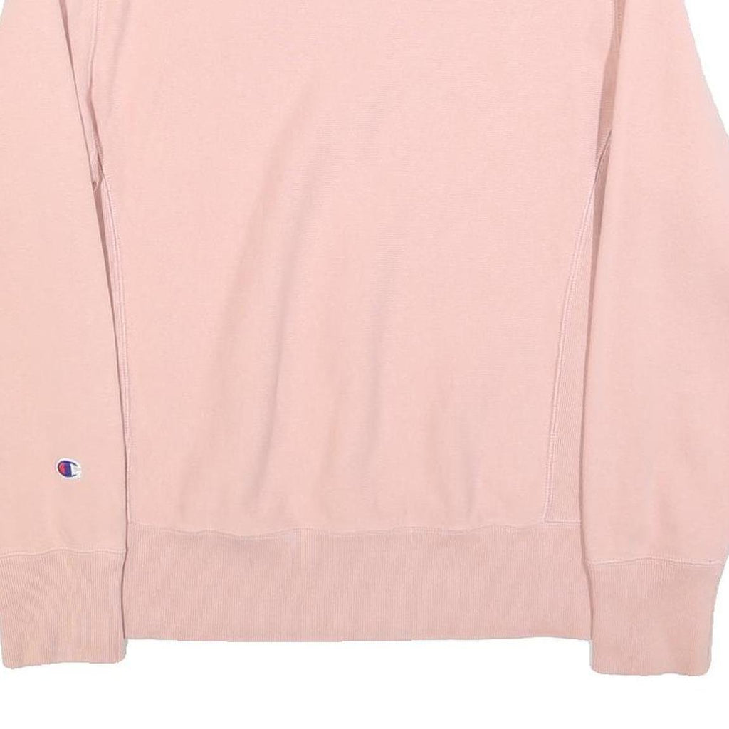 CHAMPION REVERSE WEAVE Womens Pink Cotton Blend Crew Neck Sweatshirt S Classic