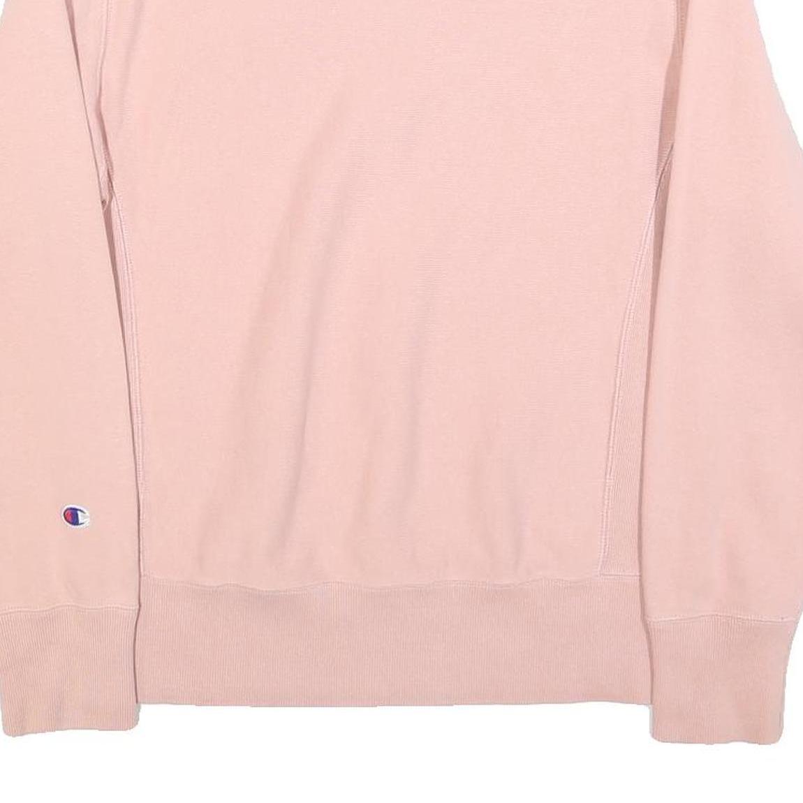 CHAMPION REVERSE WEAVE Womens Pink Cotton Blend Crew Neck Sweatshirt S Classic
