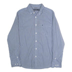 NAUTICA Mens Blue Check Shirt M Cotton Long Sleeve Button-Down Casual