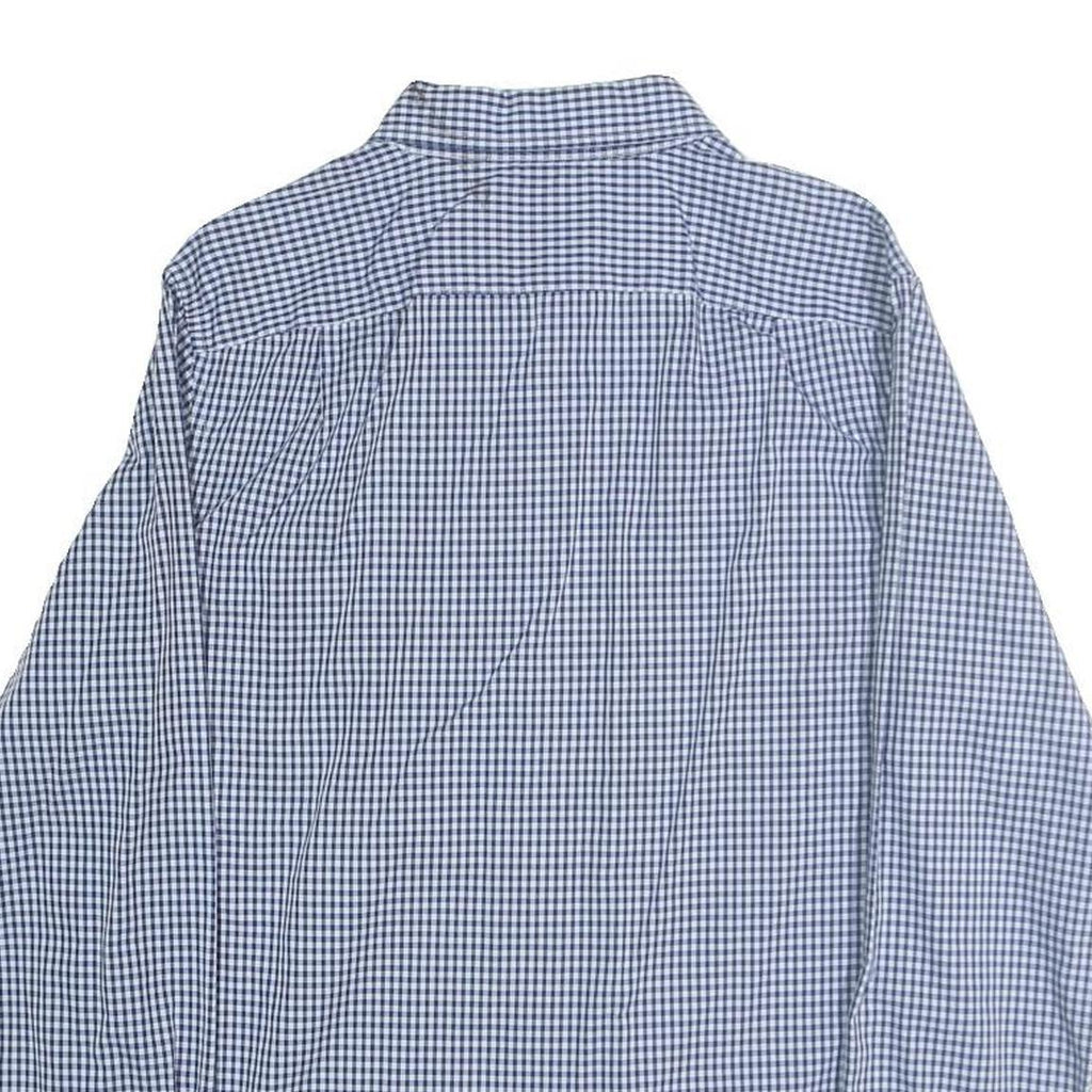NAUTICA Mens Blue Check Shirt M Cotton Long Sleeve Button-Down Casual